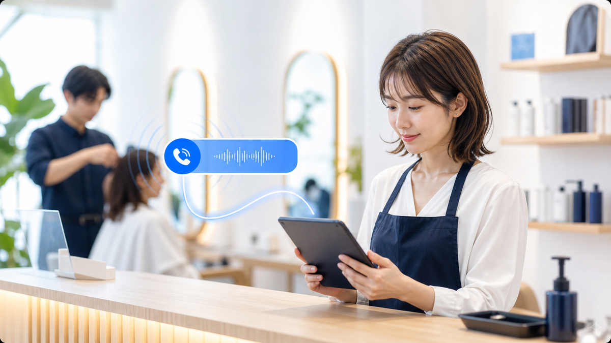 美容室・サロンでAI電話を活用するイメージ